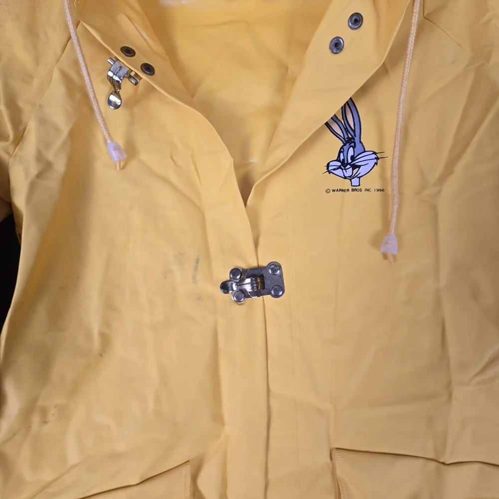 VTG 60s Looney Tunes Bug Bunny Raincoat‎ Jacket Cartoon RARE Size S (6) *READ